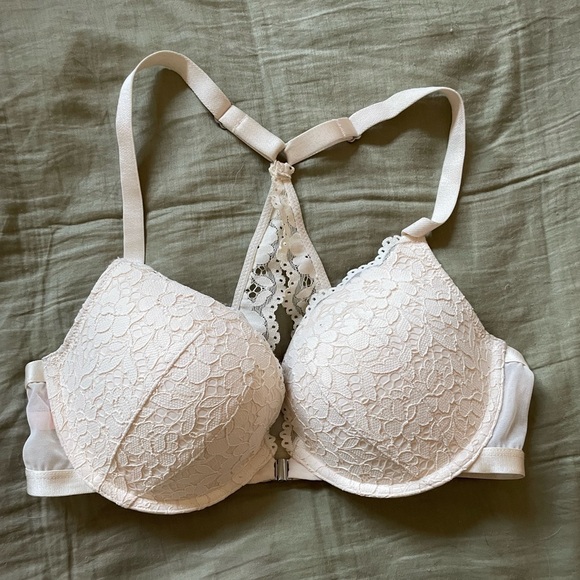 Dobreva front clasp white lace push up bra - Picture 7 of 11